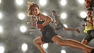 Front and center during a recent Les Mills BODYCOMBAT™ photoshoot