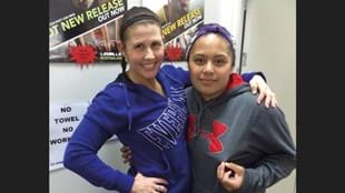 Les Mills Instructor, Heidi Fromm, with Ree Roebeck, who says Heidi is her fitness hero.