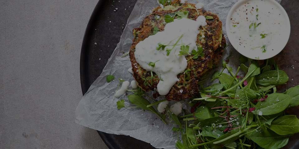 SPINACH, ZUCCHINI & FETA FRITTER